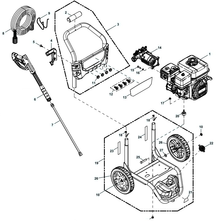 generac 0079541 Power Washer repair Parts